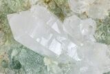 Quartz Crystals on Prehnite - Pakistan #38854-5